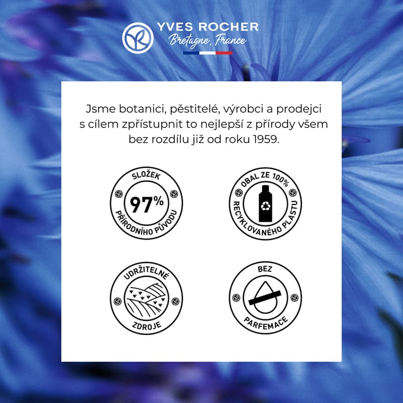 Yves Rocher Pur Bleuet Expresní odličovač na oči s chrpou