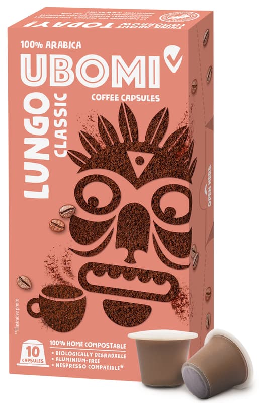 Ubomi Lungo Classic 100% Arabica RFA kávové kapsle