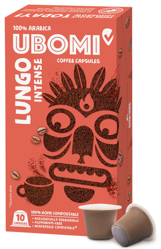 Ubomi Lungo Intense 100% Arabica RFA kávové kapsle