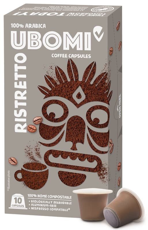 Ubomi Ristretto 100% Arabica RFA coffee capsules