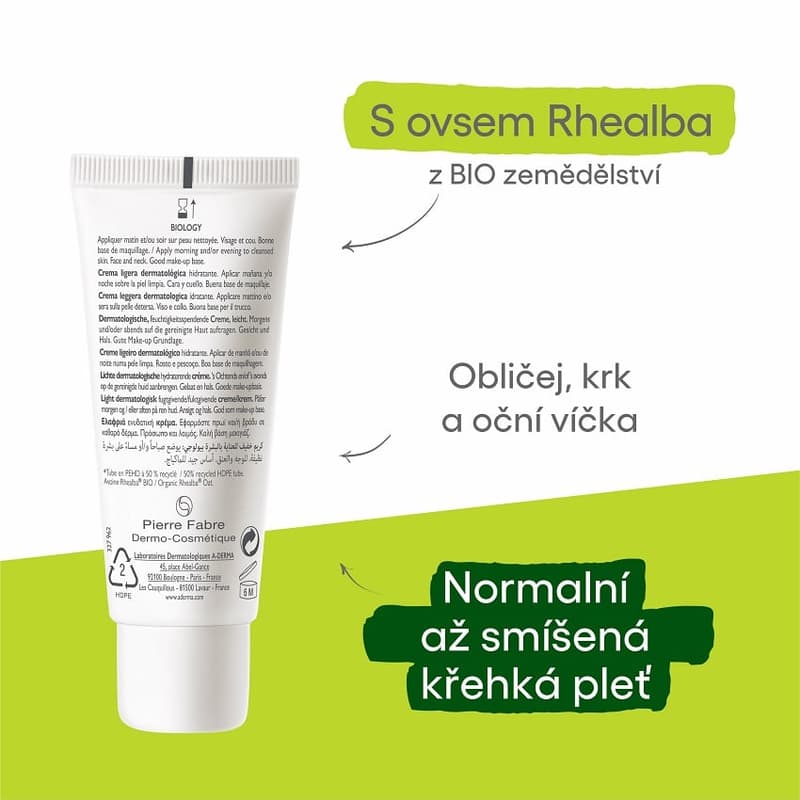 A-DERMA BIOLOGY Lehký hydratační krém 40ml