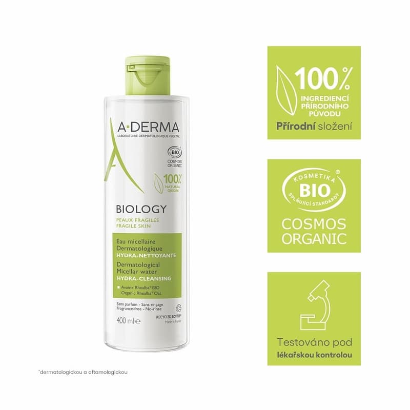 A-DERMA BIOLOGY Micelární voda 400ml