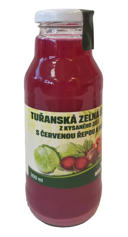 Tuřany's sauerkraut juice with beetroot and apples