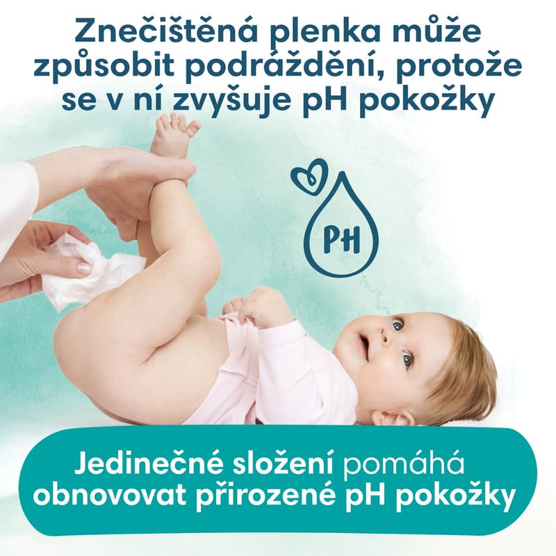Pampers Harmonie Aqua vlhčené ubrousky plastic free 15×48 ks