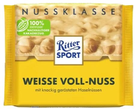 Ritter Sport White chocolate with whole nuts