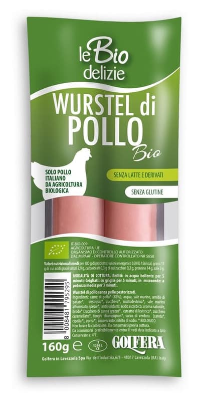 Le BioDelizie BIO Chicken frankfurter sausages