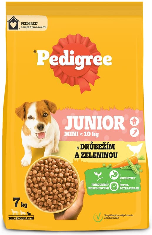 Pedigree Junior granule s drůbežím a zeleninou pro štěňata malých plemen