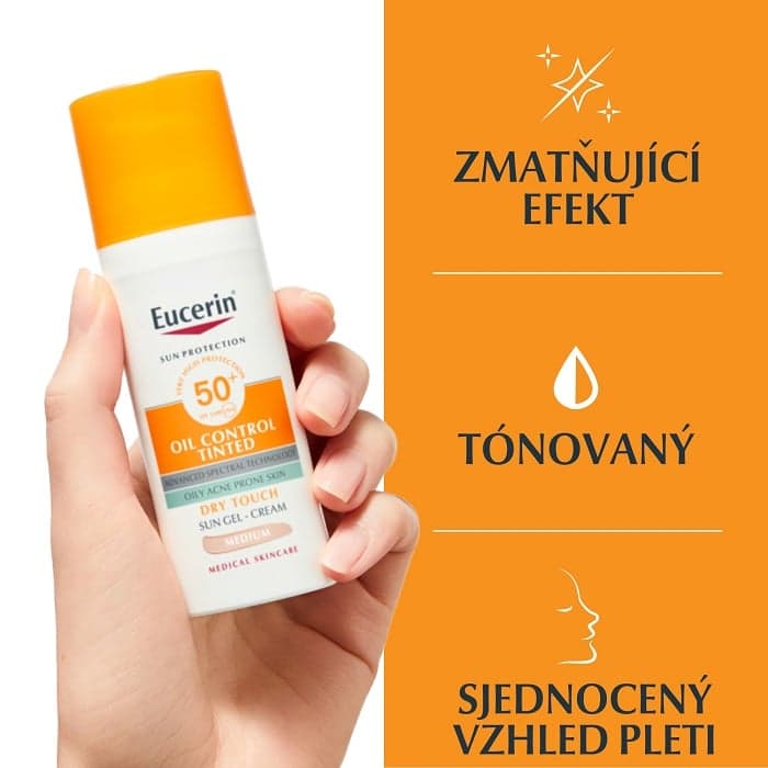 EUCERIN SUN OilControlTinted SPF50+ tmavý 50ml