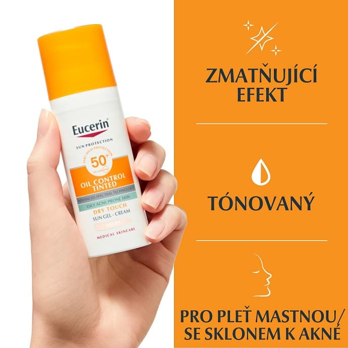 EUCERIN SUN OilControlTinted SPF50+ světlý 50ml