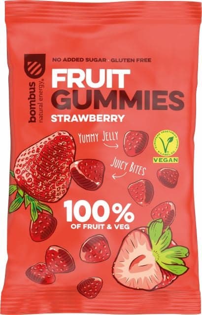 Bombus Fruit Energy Gummies jahodové