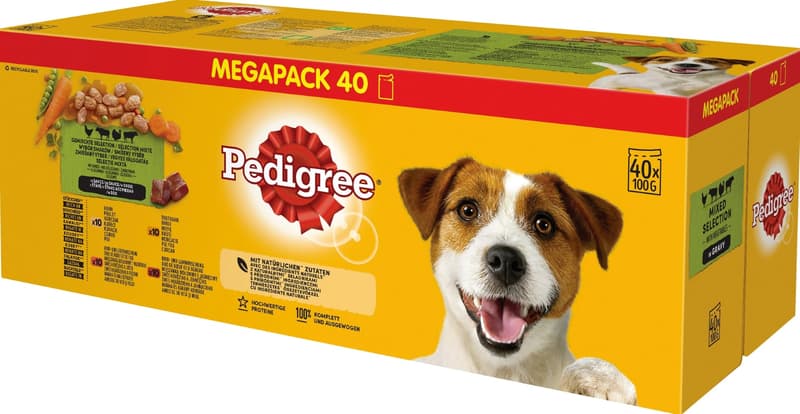 Pedigree kapsičky masový výběr se zeleninou ve šťávě pro dospělé psy 40×100 g