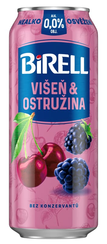 Birell 0.0 Višeň & Ostružina nealkoholické pivo 6×0,5 l plech