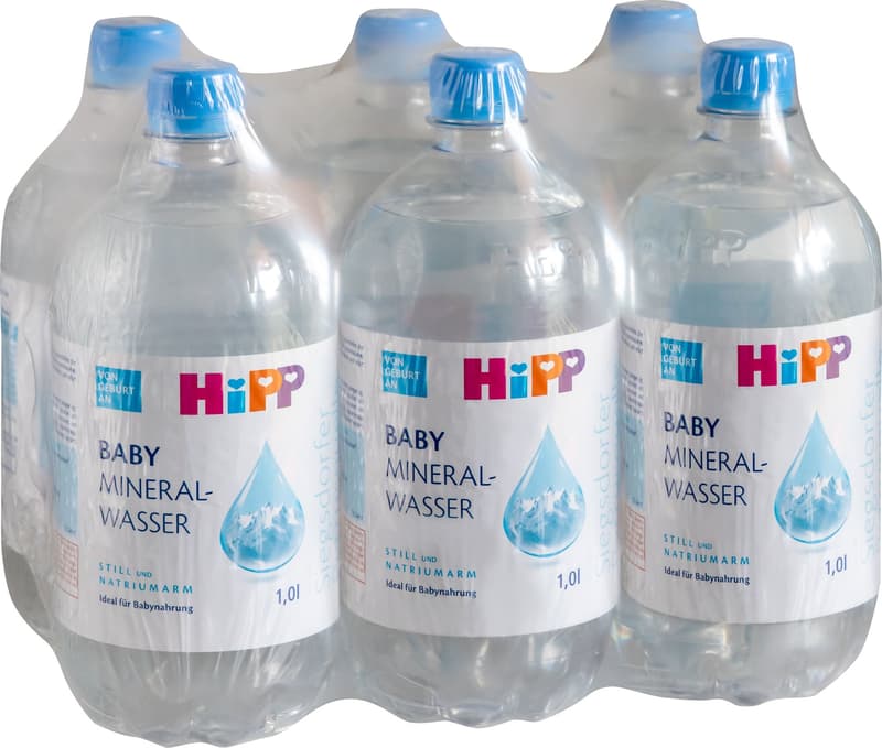 HiPP Baby přírodní minerální voda neperlivá multipack (6×1 l)