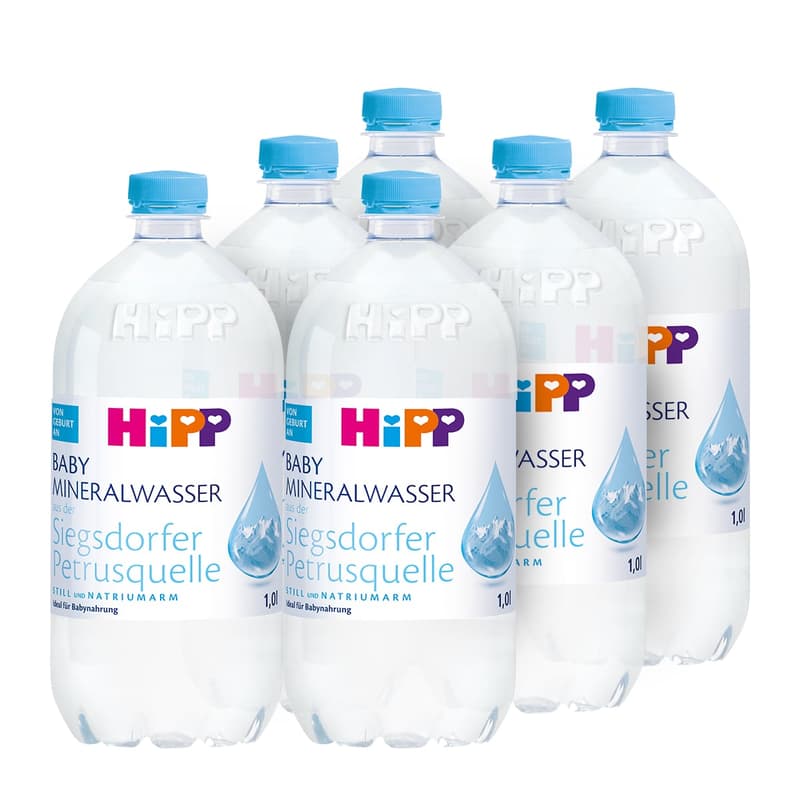 HiPP Baby přírodní minerální voda neperlivá multipack (6×1 l)