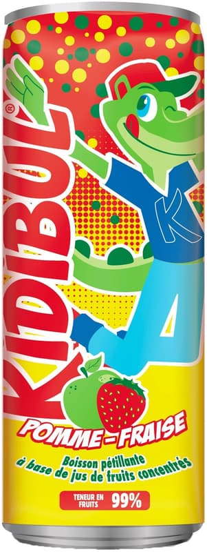 Kidibul apple strawberry can