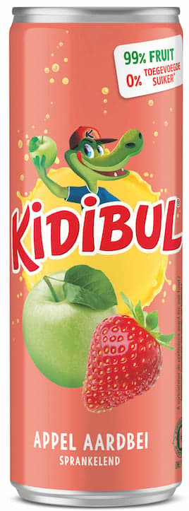 Kidibul apple strawberry can