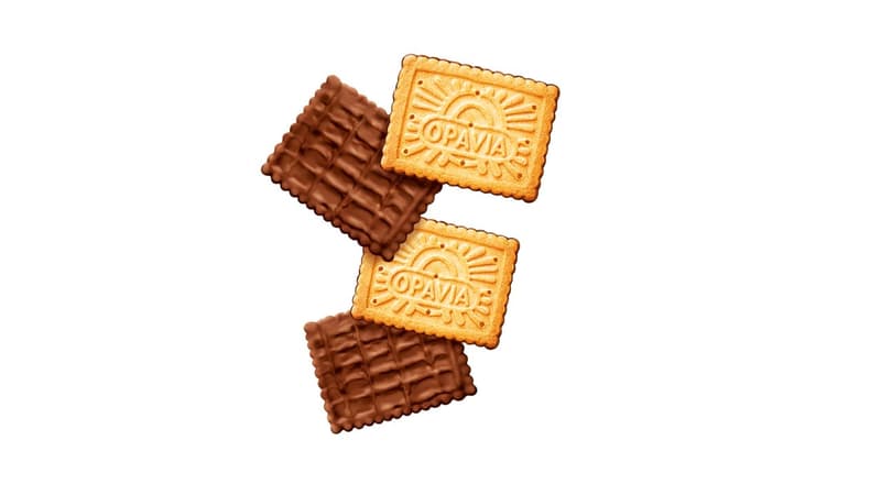 Opavia Zlaté Polomáčené Mini biscuits mlk chocolate