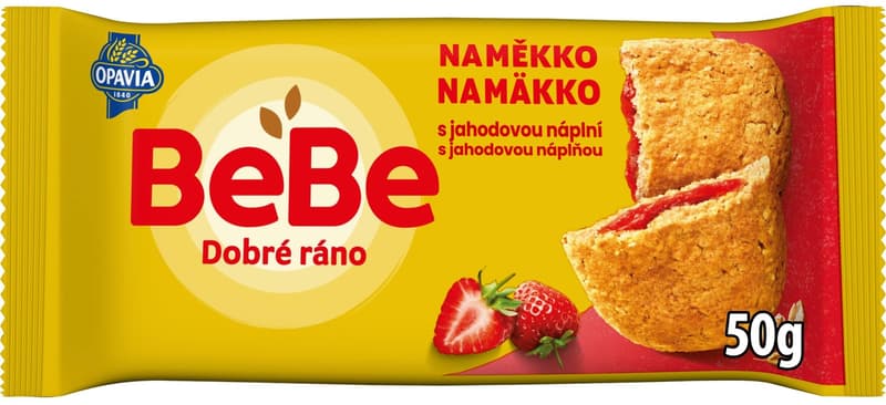 Opavia BeBe Dobré Ráno Naměkko bun strawberry filling