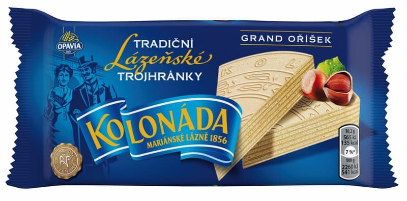 Opavia Kolonáda Trojhránky lázeňské oplatky Grand oříšek