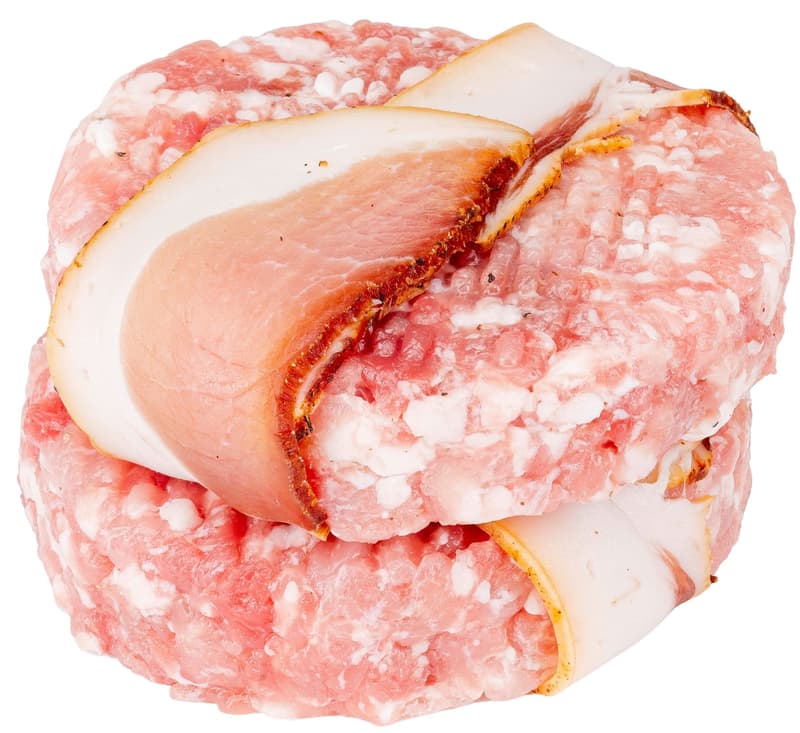 Naše maso Pork burger with bacon from breed přeštík