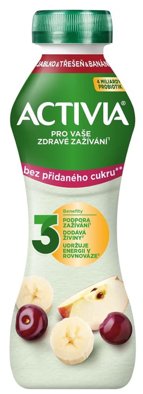 Danone Activia Probiotic youghourt drink apple, banana and cherry