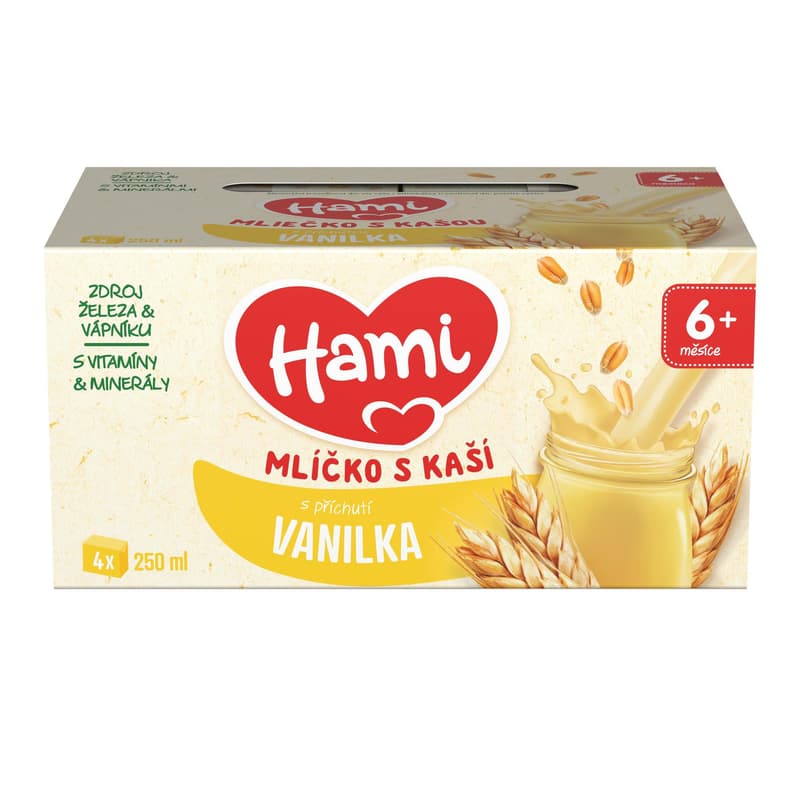 Hami Mlíčko s kaší s příchutí vanilky