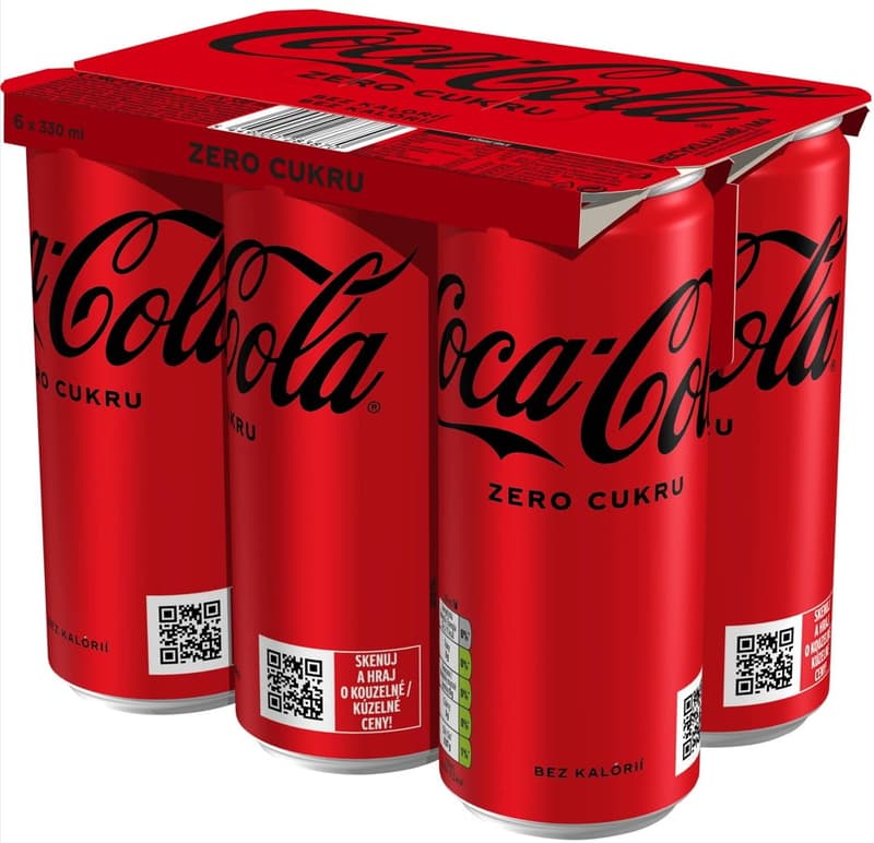 Coca-Cola Zero (6x0,33 l) plech