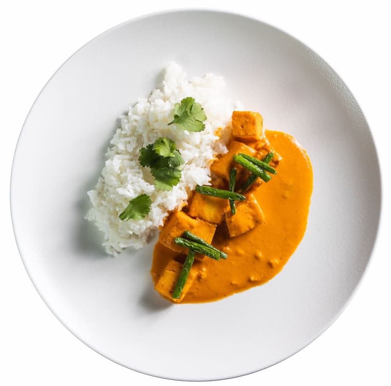 Paneer Makhani with jasmine rice by Mahavir Kanswala