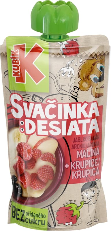 Kubík Svačinka malina, jablko, banán, aronie + krupice