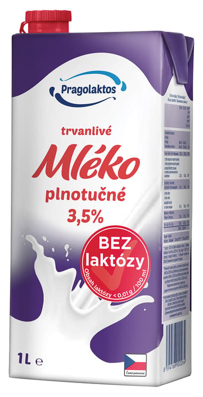 Pragolaktos Durable whole-skimmed milk lactose free 3,5%