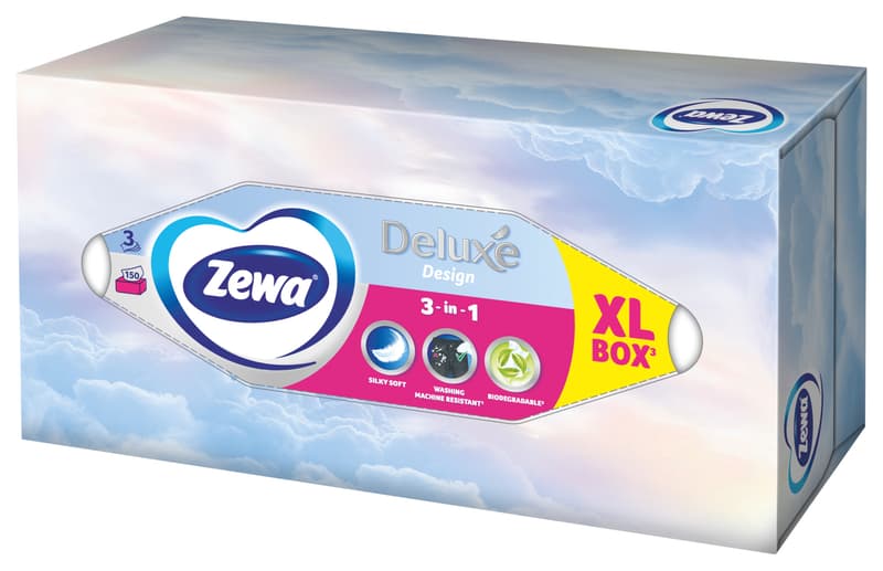 Zewa Deluxe Design big pack papírové kapesníky 3vrstvé box