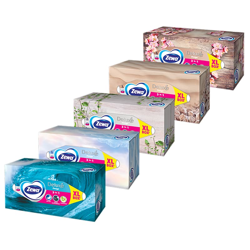 Zewa Deluxe Design big pack papírové kapesníky 3vrstvé box