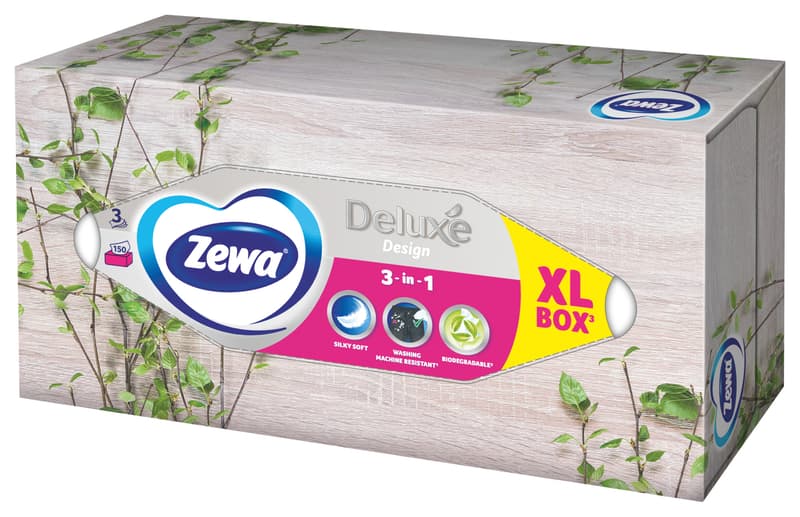 Zewa Deluxe Design big pack papírové kapesníky 3vrstvé box