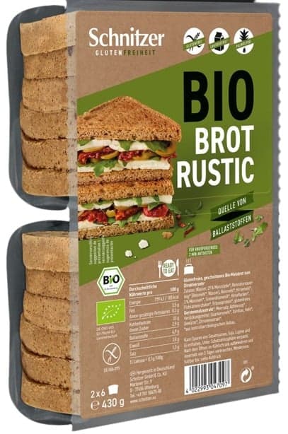 Schnitzer BIO Dark toast bread gluten free