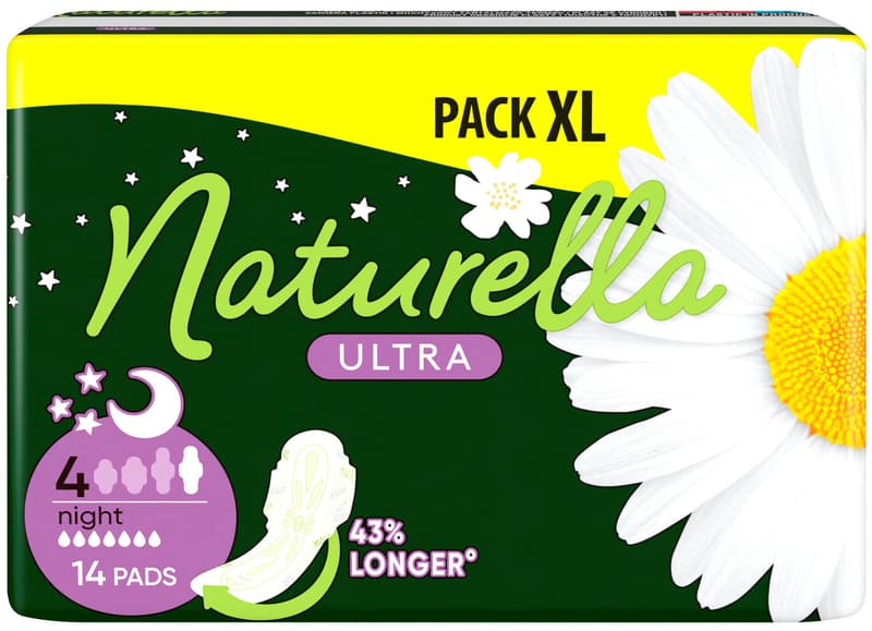 Naturella Ultra Night Sanitary Towels With Wings x14