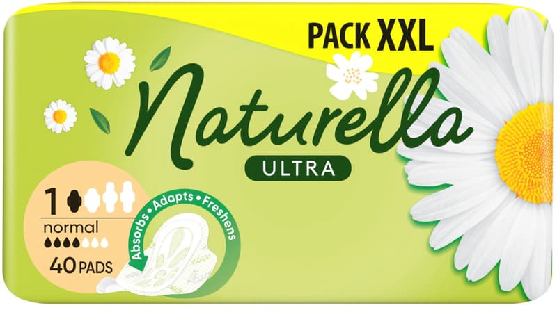 Naturella Ultra Normal Camomile Sanitary Towels With Wings x40