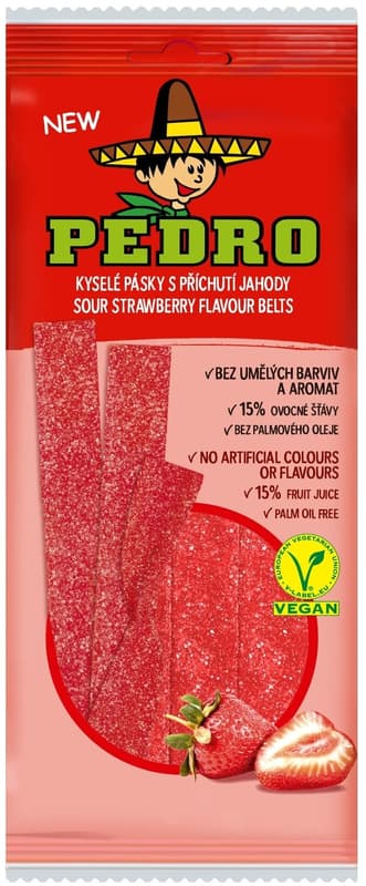 Pedro Sour Strawberry Flavour Belts