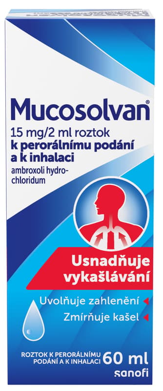 MUCOSOLVAN 15MG/2ML Perorální roztok/roztok k inhalaci 60ML