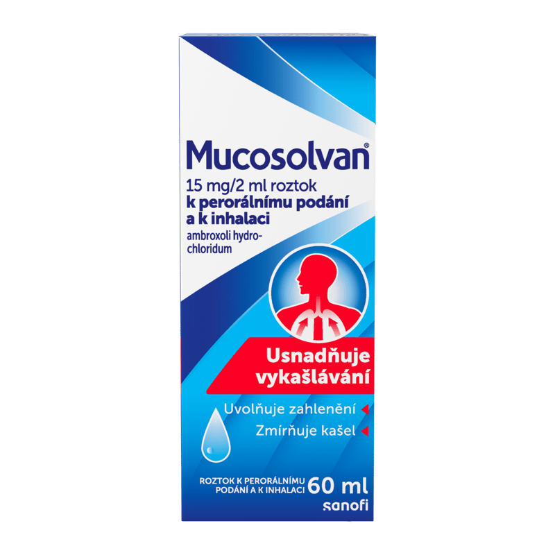 MUCOSOLVAN 15MG/2ML Perorální roztok/roztok k inhalaci 60ML