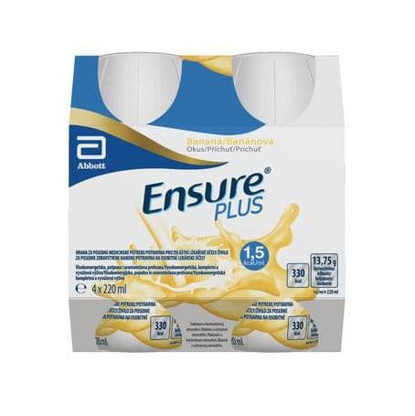 ENSURE PLUS BANÁNOVÁ PŘÍCHUŤ perorální roztok 4X220ML