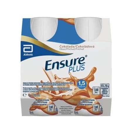 ENSURE PLUS CHOCOLATE FLAVOUR oral solution 4X220ML