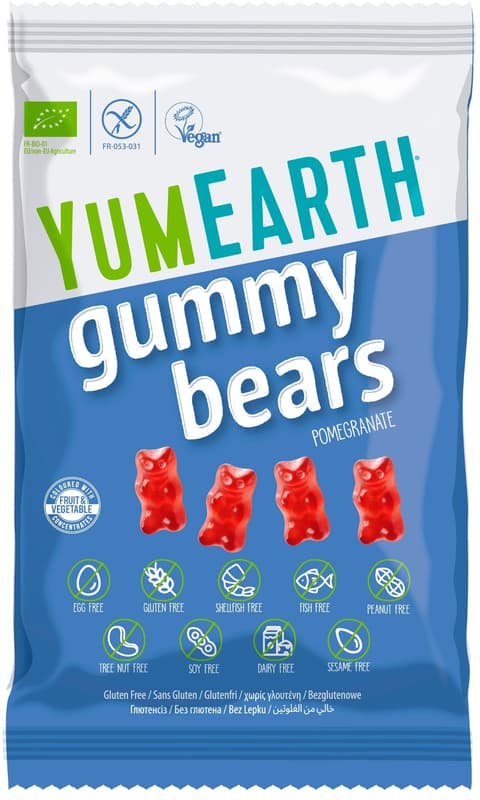 YumEarth BIO Fruit jelly bears with pomegranate flavor