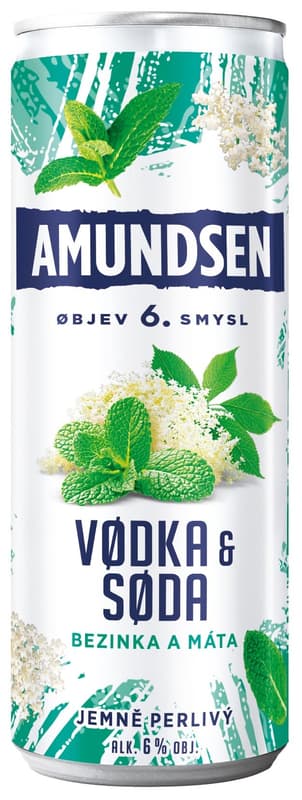 Amundsen Vodka and soda with elderberry and mint Ready to Drink 6%