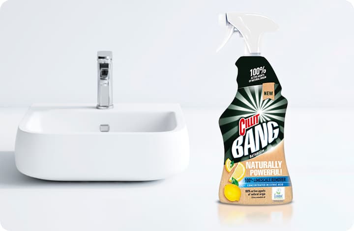 Cillit bang naturally powerful against limescale
