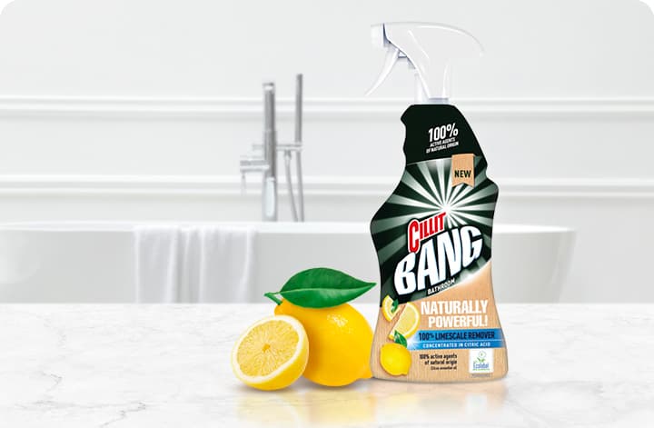 Cillit bang naturally powerful against limescale