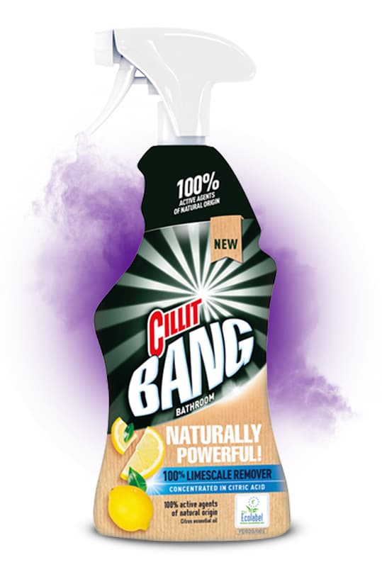 Cillit bang naturally powerful against limescale