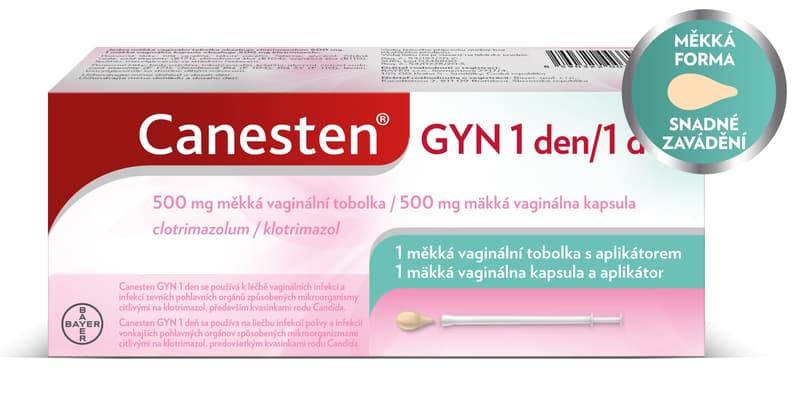 CANESTEN GYN 1 DEN 500MG Měkká vaginální tobolka 1 I