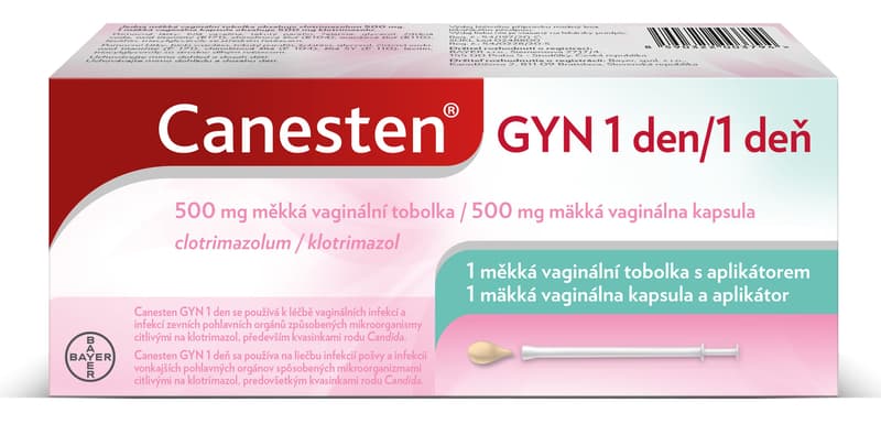 CANESTEN GYN 1 DEN 500MG Měkká vaginální tobolka 1 I
