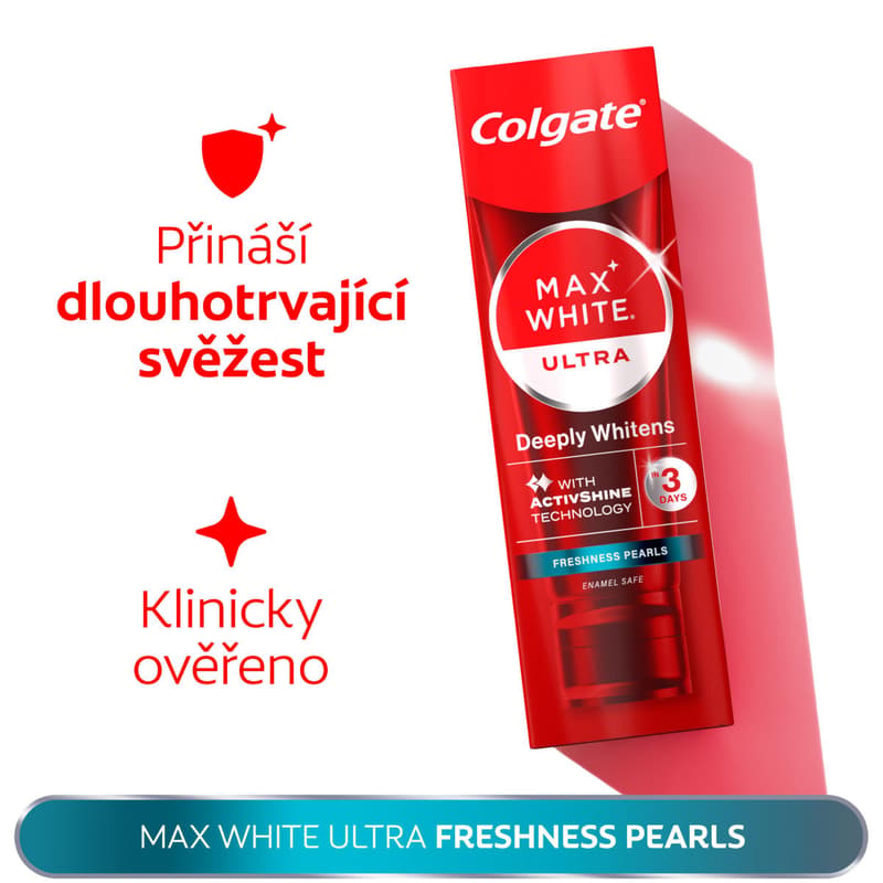 Colgate Max white Ultra fresh pearls whitening toothpaste