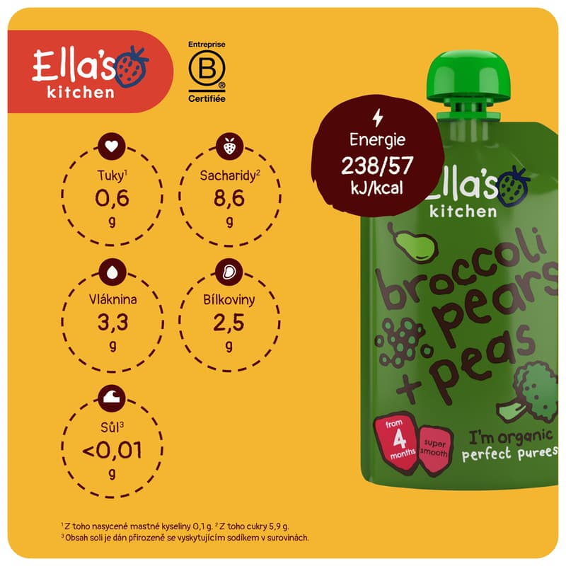 Ella's Kitchen BIO Pear, peas and broccoli